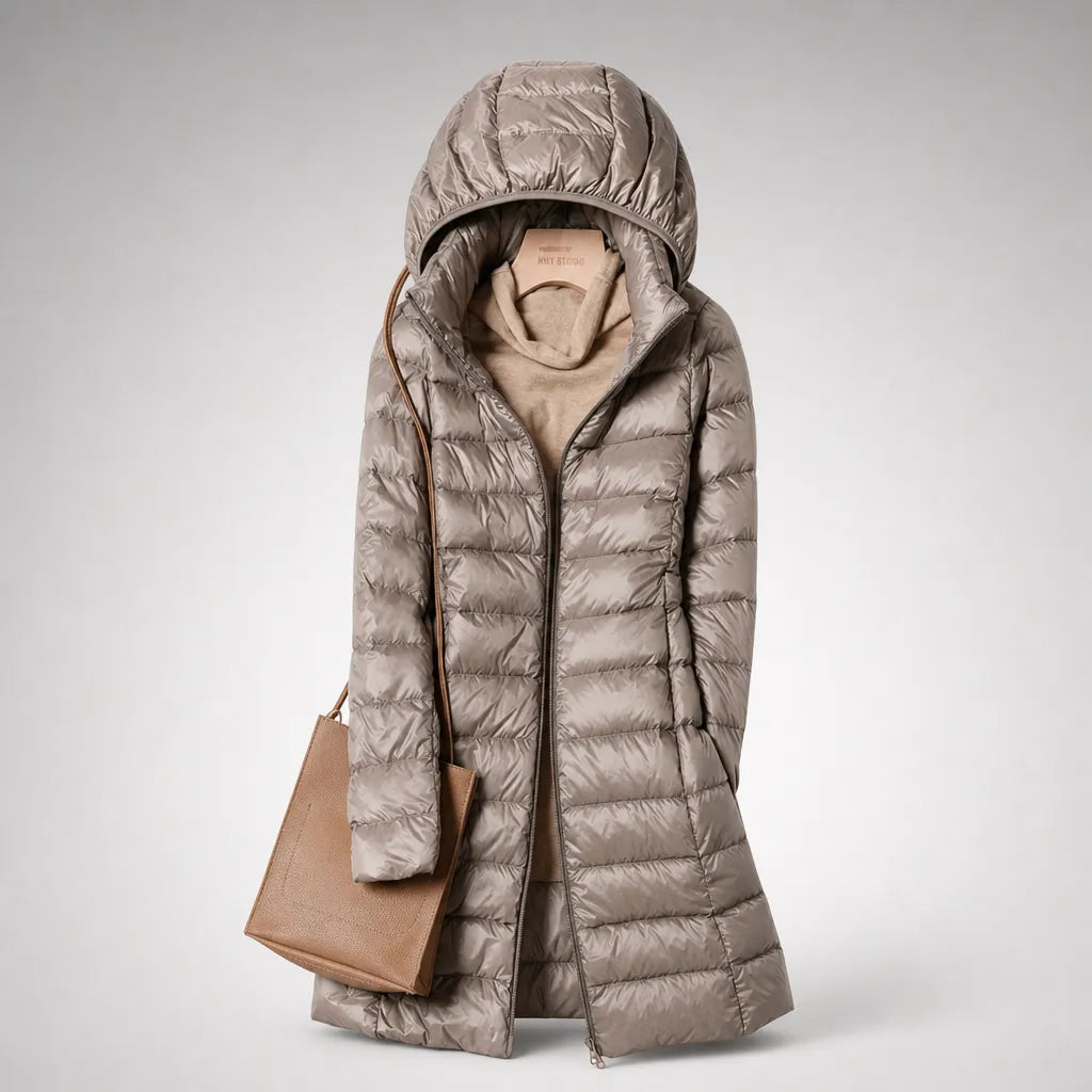 Women’s Quilted Lightweight Jacket with Detachable Hood