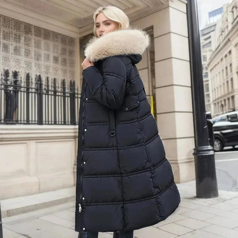 Women’s Quilted Padded Jacket with Hood