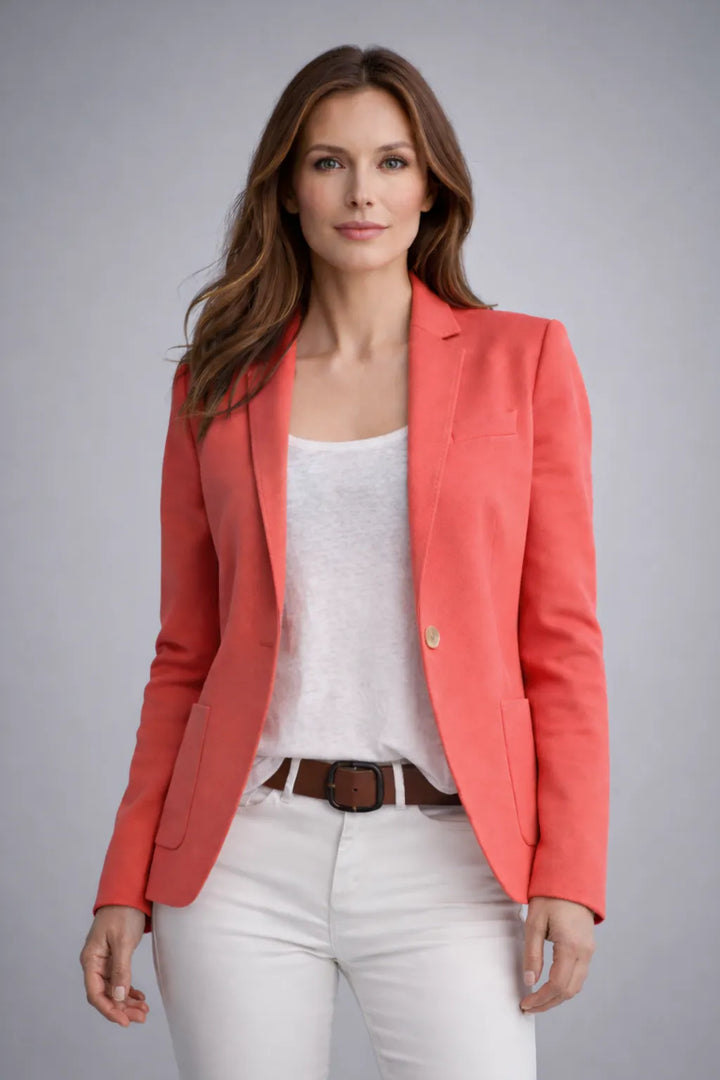 Women’s Slim Fit Classic Blazer with Button Front