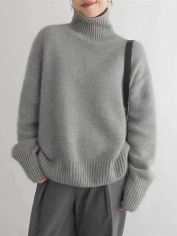 Women’s Soft Elegant Sweater with Turtleneck