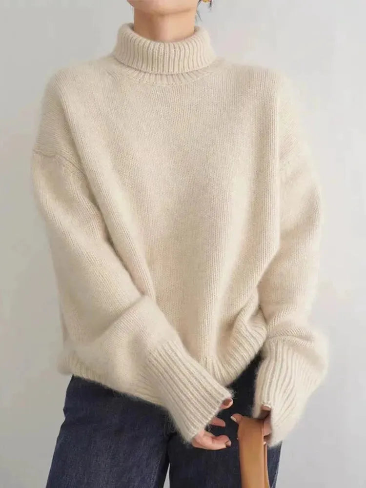 Women’s Soft Elegant Sweater with Turtleneck