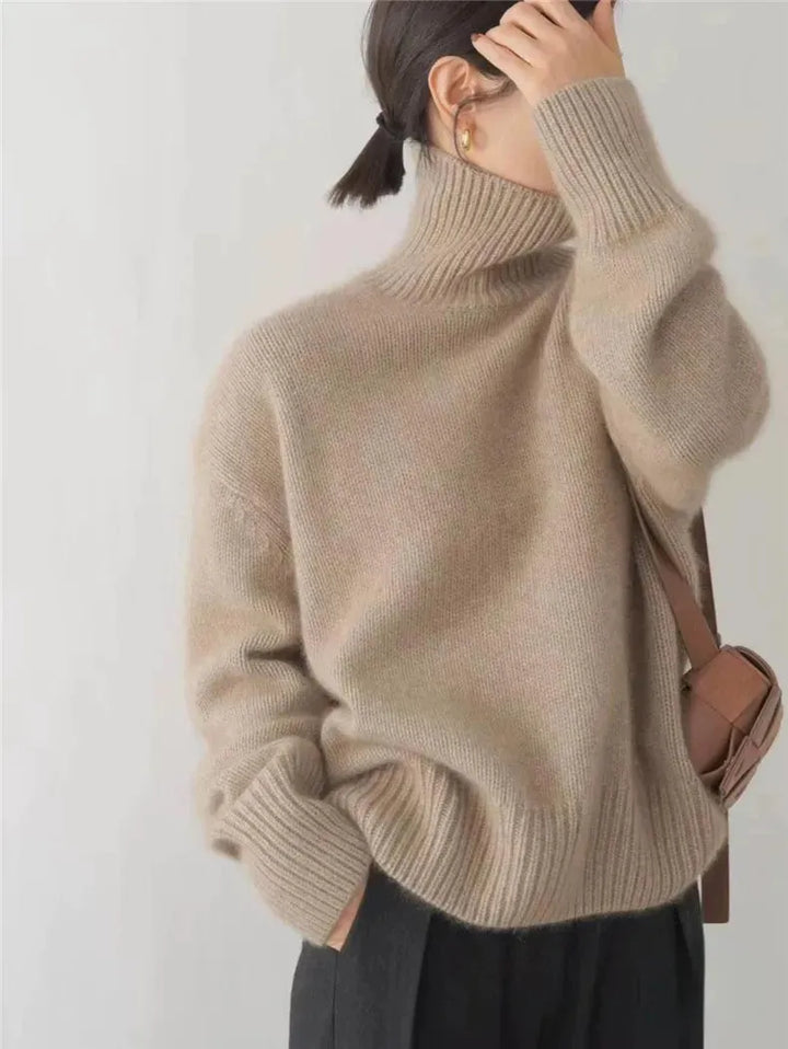 Women’s Soft Elegant Sweater with Turtleneck