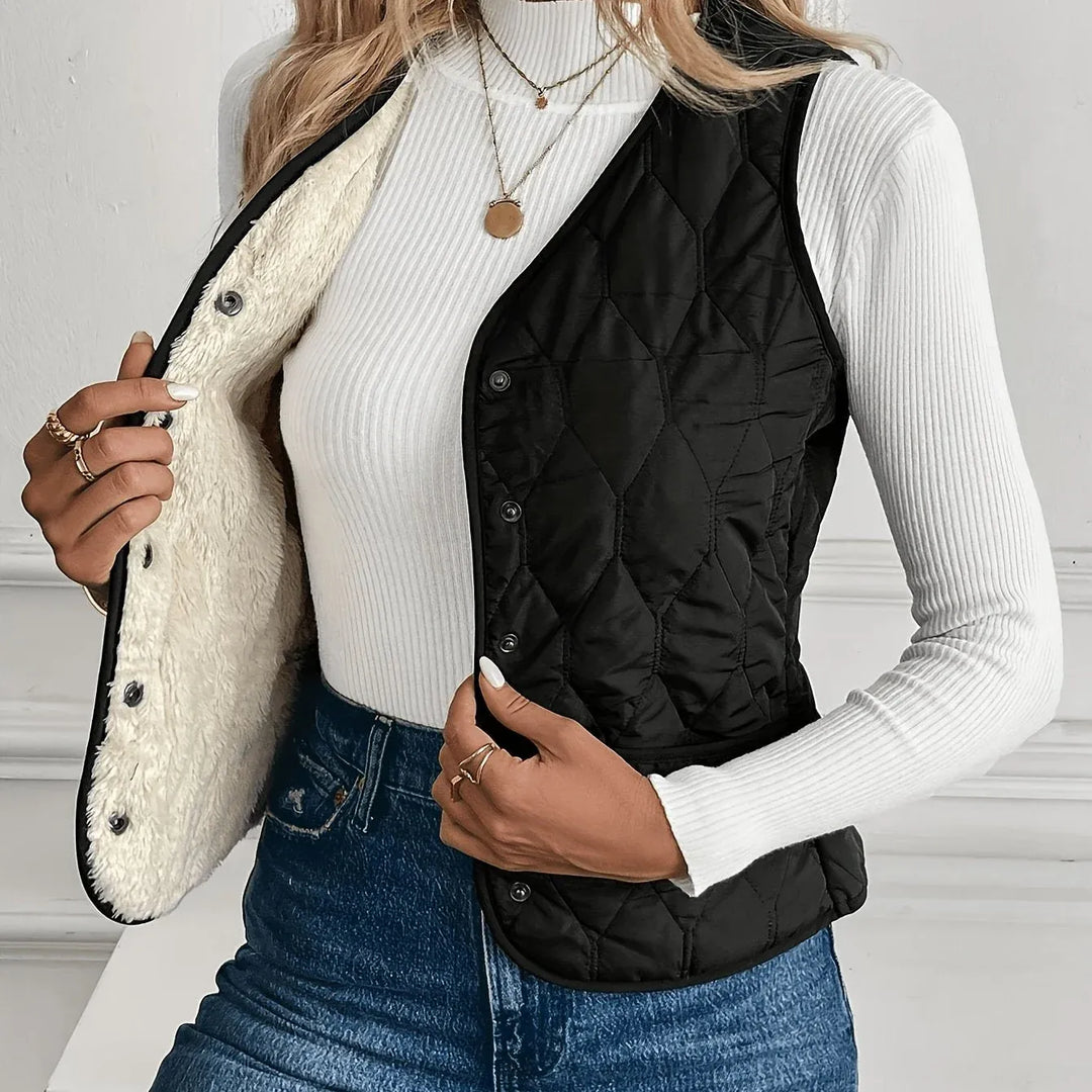 Women's Winter Quilted Vest with Insulated