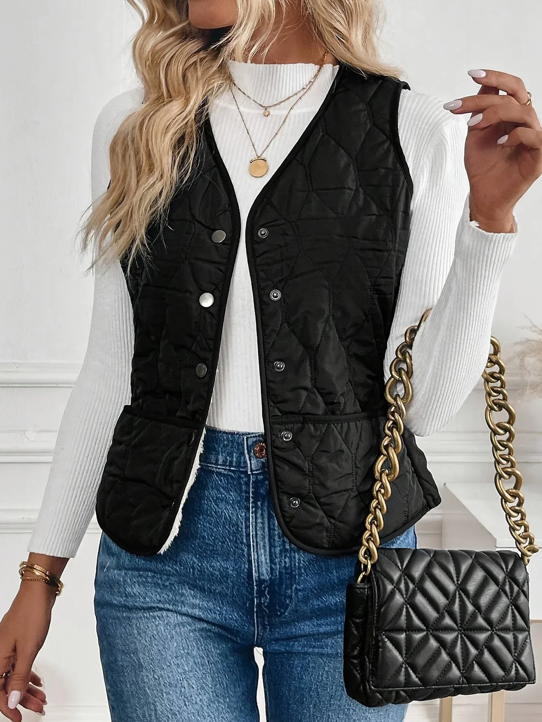 Women's Winter Quilted Vest with Insulated