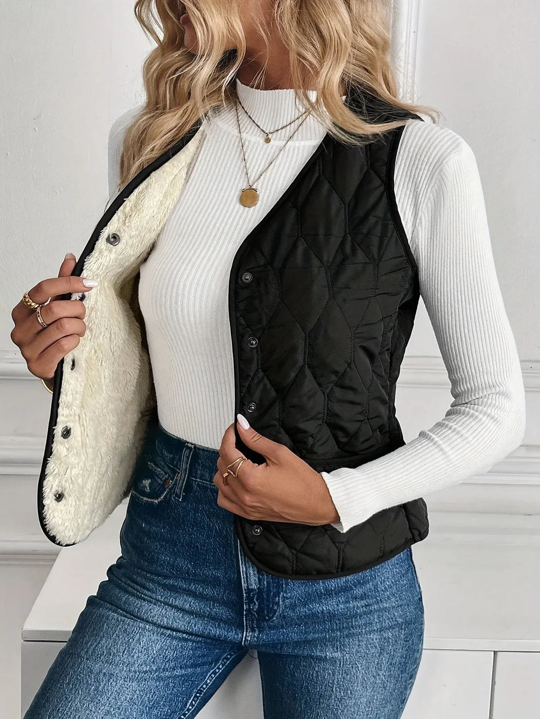 Women's Winter Quilted Vest with Insulated