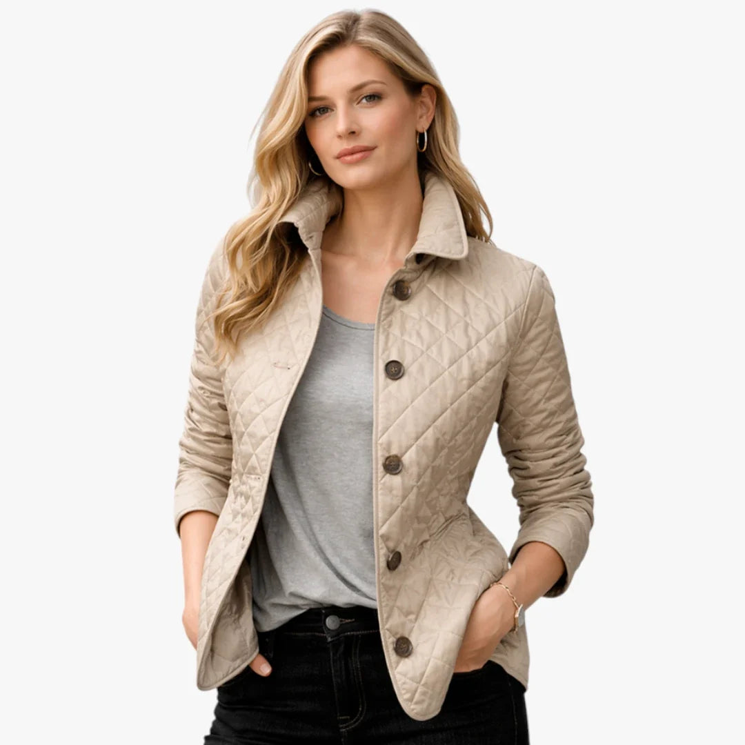 Women’s Quilted Lightweight Jacket with Collar