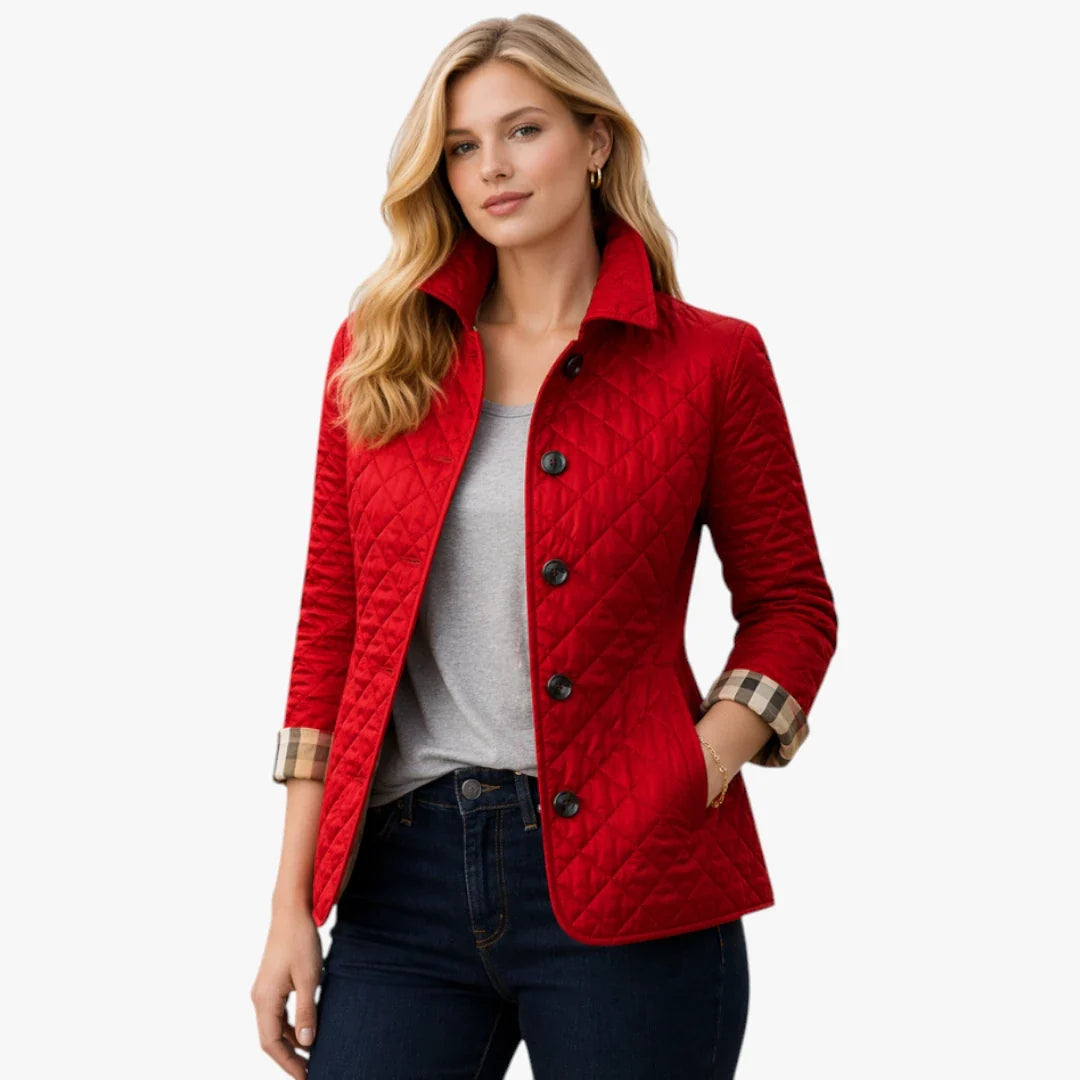 Women’s Quilted Lightweight Jacket with Collar