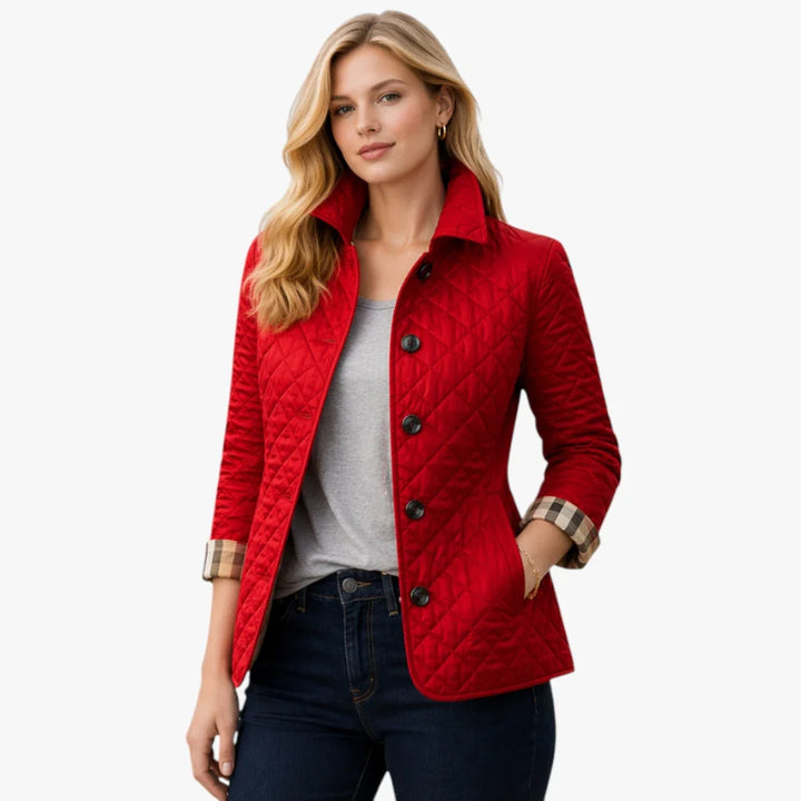 Women’s Quilted Lightweight Jacket with Collar