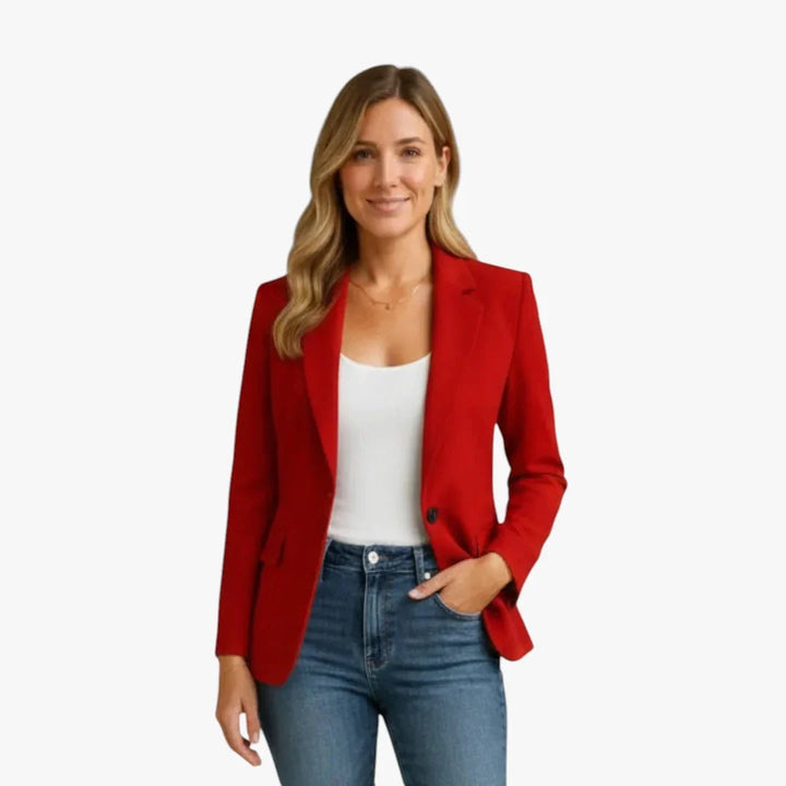 Women’s Slim Fit Lightweight Blazer with Button Closure