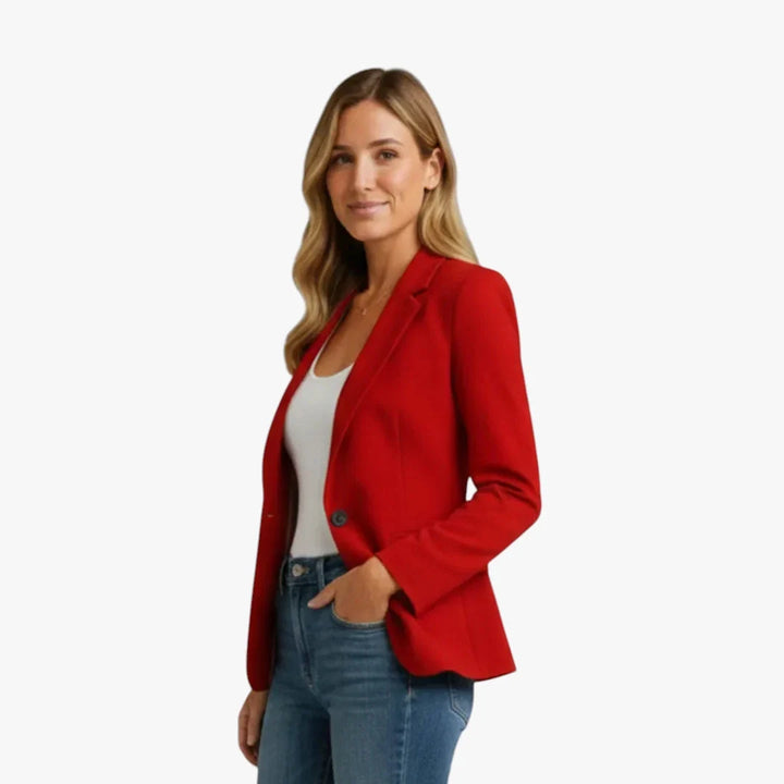 Women’s Slim Fit Lightweight Blazer with Button Closure