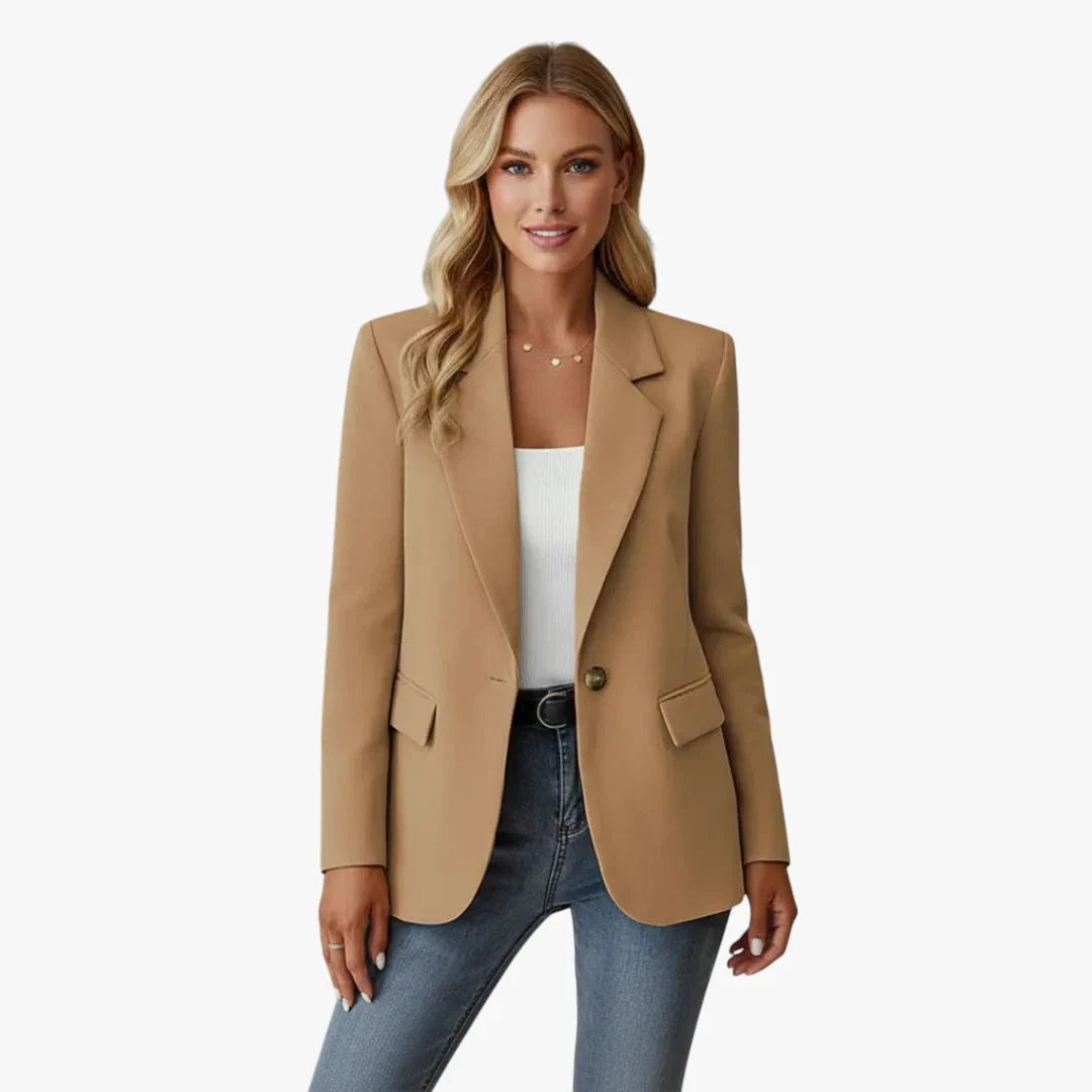 Women’s Slim Fit Lightweight Blazer with Button Closure