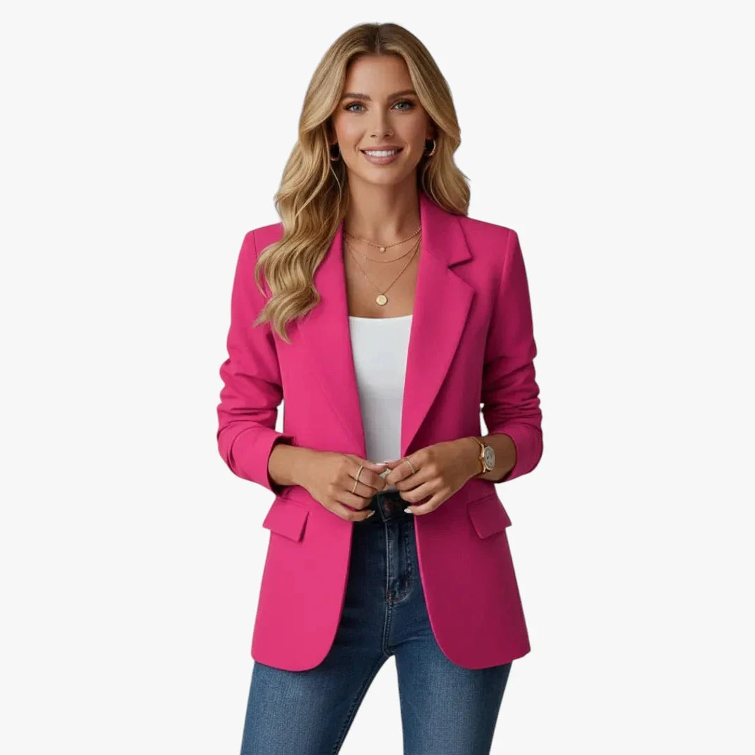 Women’s Slim Fit Lightweight Blazer with Button Closure