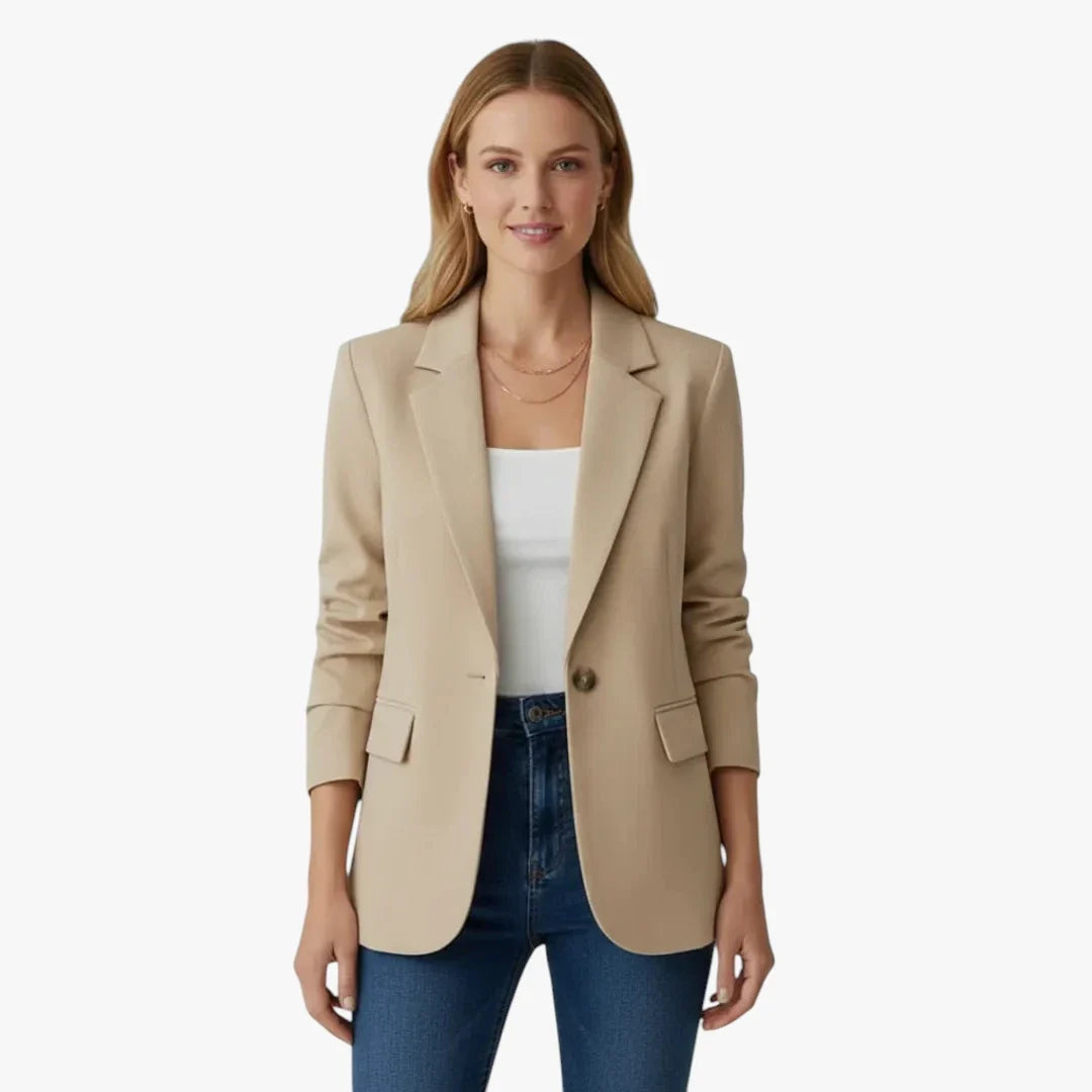 Women’s Slim Fit Lightweight Blazer with Button Closure
