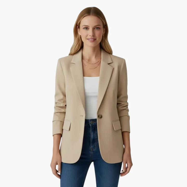 Women’s Slim Fit Lightweight Blazer with Button Closure