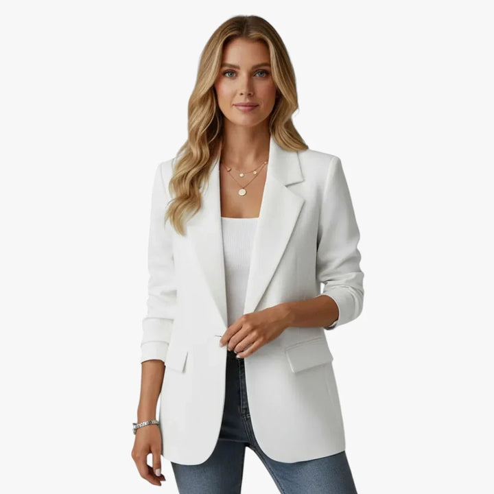 Women’s Slim Fit Lightweight Blazer with Button Closure