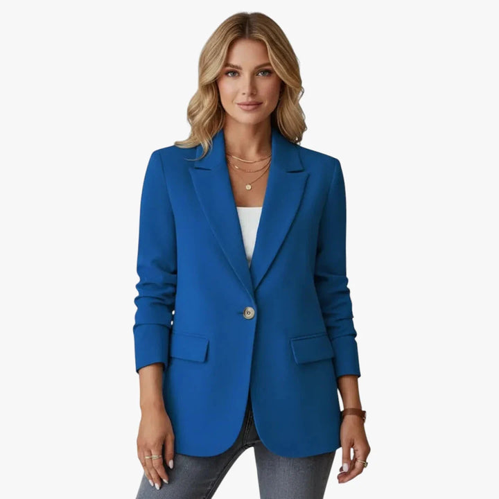 Women’s Slim Fit Lightweight Blazer with Button Closure