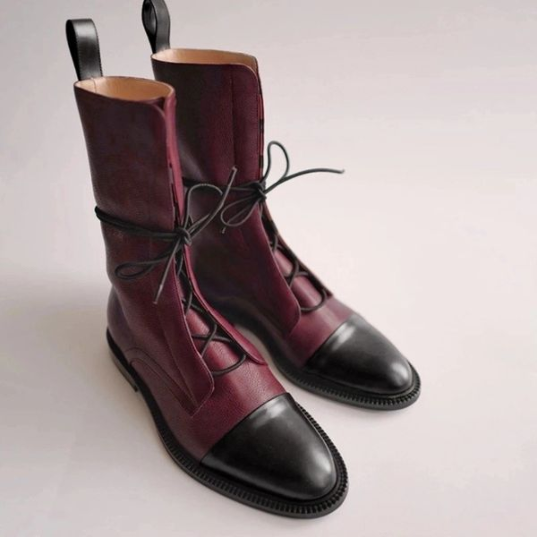 Isabella™ - Elegant Leather Heeled Boots
