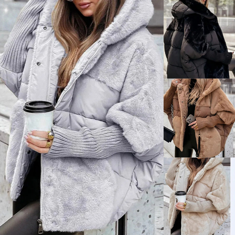 Time-limited Special Women’s Oversized Hooded Patchwork Puffer Coat